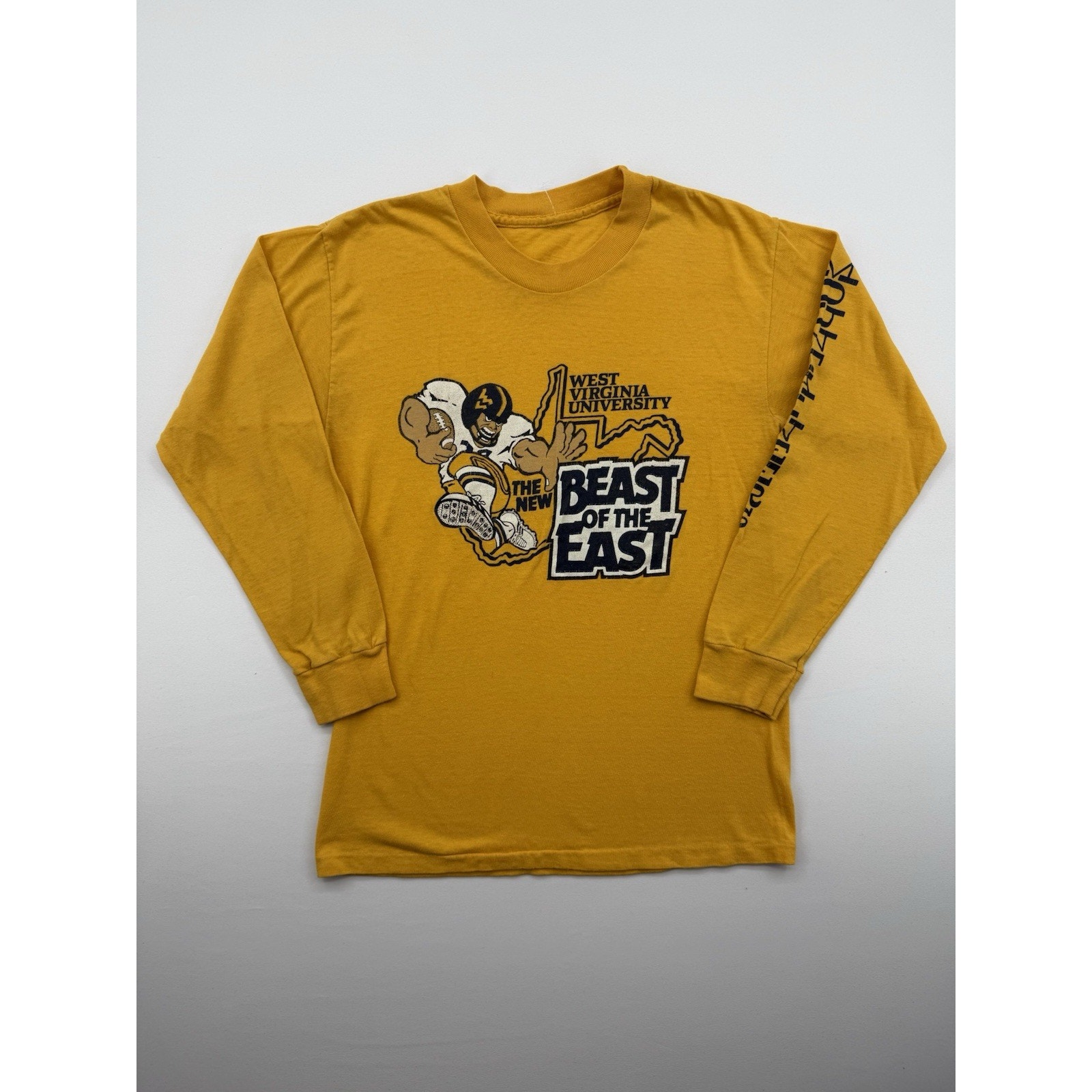 Vintage West Virginia University Mountaineers Beast Of The East Long Sleeve Sm